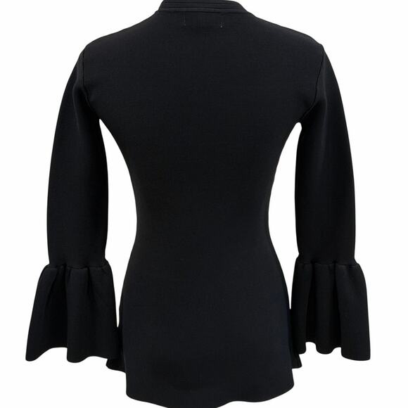 Rachel Parcell Santana Scuba Knit Sweater in Black - Picture 8 of 8